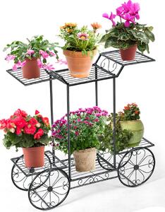 6-Tier Garden Cart Stand Flower Rack