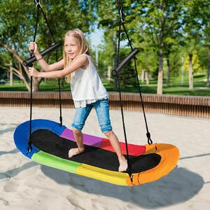 Costway Children Surf Soft Padded Tree Saucer-Colorful