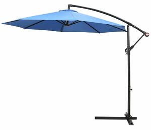 Costway 2.7M Outdoor Parasol Garden Cantilever Umbrella Tilt Adjustment-Blue