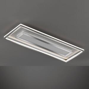 Bug LED ceiling light rectangular 120x40 cm chrome