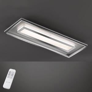 Bug LED ceiling light rectangular 120x40 cm chrome