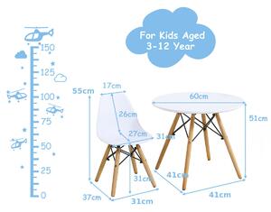 Costway Children's Activity Table and 2 Chairs Set