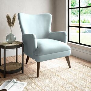 Marlow Wing Chair Slub Cotton Blend Light Mineral