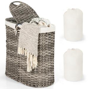 Costway 102L Handwoven Laundry Basket with Removable Liner