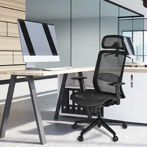 Costway Ergonomic Mesh Office Chair with Adjustable Lumbar Support-Black