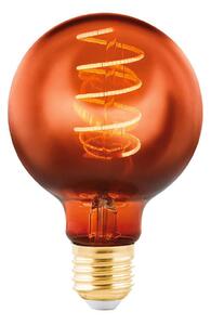 Globe LED bulb E27 4W, vaporised with copper Ø 8cm