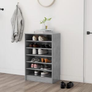 Shoe Cabinet Concrete Grey 60x35x92 cm Engineered Wood