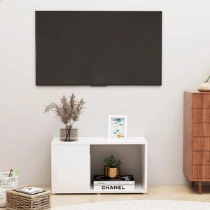 TV Cabinet High Gloss White 60x24x32cm Engineered Wood