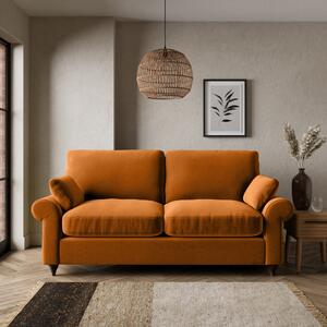 Salisbury Luxury Velvet 2 Seater Sofa Luxury Velvet Orange Umber