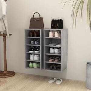 Shoe Cabinets 2 pcs Concrete Grey 31.5x35x70 cm Chipboard
