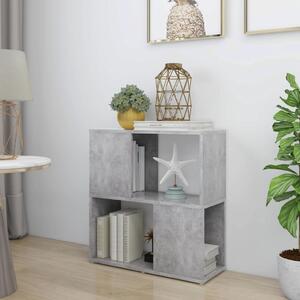 Book Cabinet Concrete Grey 60x24x63 cm Chipboard