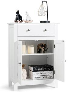 Costway Storage Cabinet with Large Drawer and Adjustable Shelf