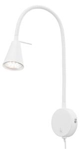2082 LED wall light with wall element, white