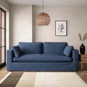 Alnwick Soft Cotton 4 Seater Sofa Soft Cotton Folkstone Blue