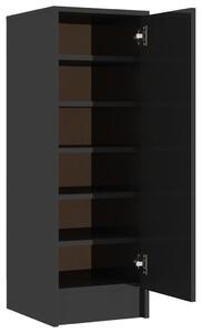 Shoe Cabinet High Gloss Black 32x35x92 cm Engineered Wood