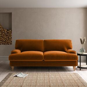 Darwin 3 Seater Sofa Luxury Velvet Orange Umber