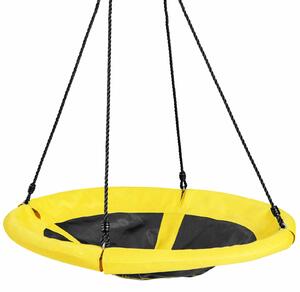 Costway 100cm Round Shape Tree Swing with Adjustable Hanging Ropes