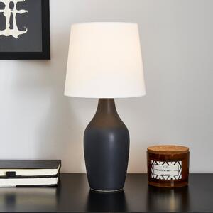 Ava Graphite and White Table Lamp White