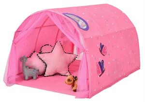 Costway Kid's Bed Portable Pop Up Playhouse with Mosquito Net-Pink