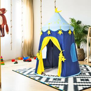 Costway Children's Portable Playhouse Tent Oxford Fabric-Blue