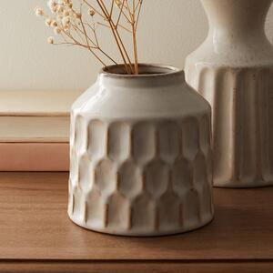 Concave Vase Cream 12cm Cream