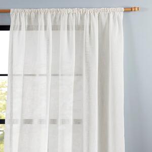 Recycled Polyester Cream Slot Top Single Voile Panel Cream