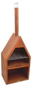Outdoor Henley Fireplace Rust with Grill Iron Brown