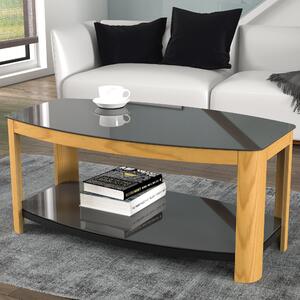 Affinity Real Curved Wood Coffee Table FT100AFFO Black