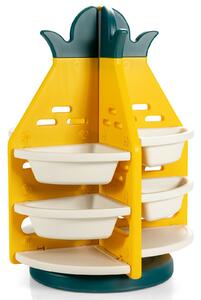 Costway Kid's Pineapple Design 360° Rotation Toy Storage Organiser