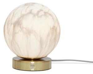 Carrara Table lamp - / Ø 16 cm - Marble effect glass by It's about Romi White/Gold