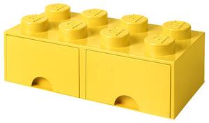 Lego® Brick Box - / 8 studs - Stackable - 2 drawers by ROOM COPENHAGEN Yellow