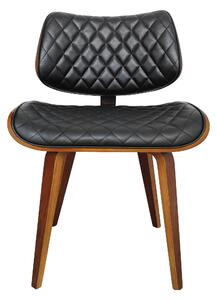 Remy Dining Chair, Faux Leather Black