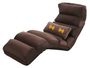 Costway Folding Floor Sofa Chair / Ergonomic Floor Cushion-Coffee