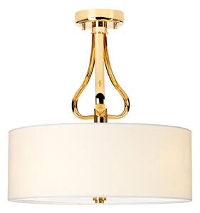 Falmouth LED ceiling lamp, white/gold