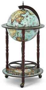 Costway Retro Globe Drinks Cabinet With Map Patterns on Wheels