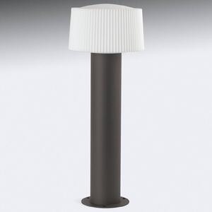 Muffin pillar light, fluted lampshade, 55.9 cm