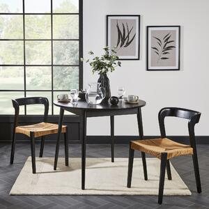 Melia Set of 2 Dining Chairs Black