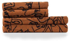 Set of 4 furn. Kindred Towels Brown/Black