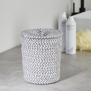 Large Paper Grey Woven Storage Basket Grey