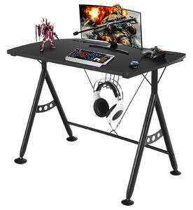 Costway Ergonomic Computer Desk with Cup Holder and Cable Management Hole