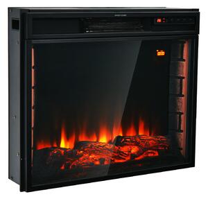Costway Recessed Electric Fireplace with 7 Flame Colours and Timer Function