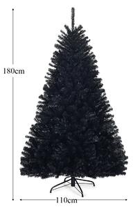 Costway Artificial Black Christmas Tree with Solid Metal Legs