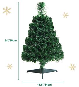 Costway Indoor Fibre Optic Christmas Tree with 60 PVC Branch Tips