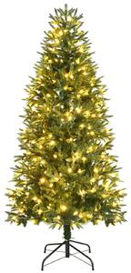 Costway 6ft Hinged Christmas Tree with 350 Multicolor LED Lights and 9 Flash Modes