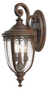 English Bridle wall lantern, Ø 21.6 cm, bronze