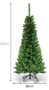 Costway Artificial Pencil Christmas Tree with LED Lights in 3 Sizes-4.5FT