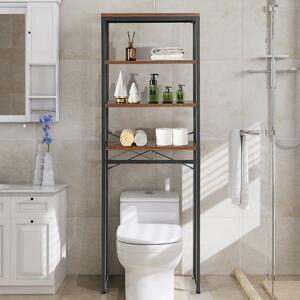 Costway Industrial Over-The-Toilet Storage Rack with 4-Tier for Bathroom