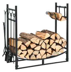 Costway Wood Stacker Stand with Kindling Holders-30"