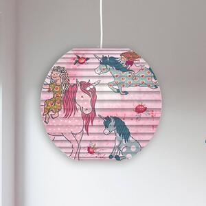 4120606 hanging light with unicorn motif