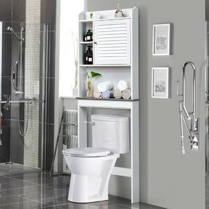 Costway Over-The-Toilet Storage Cabinet with Adjustable Shelves